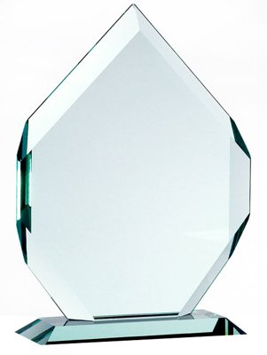 Galardón en cristal ref heptágono base en cristal.