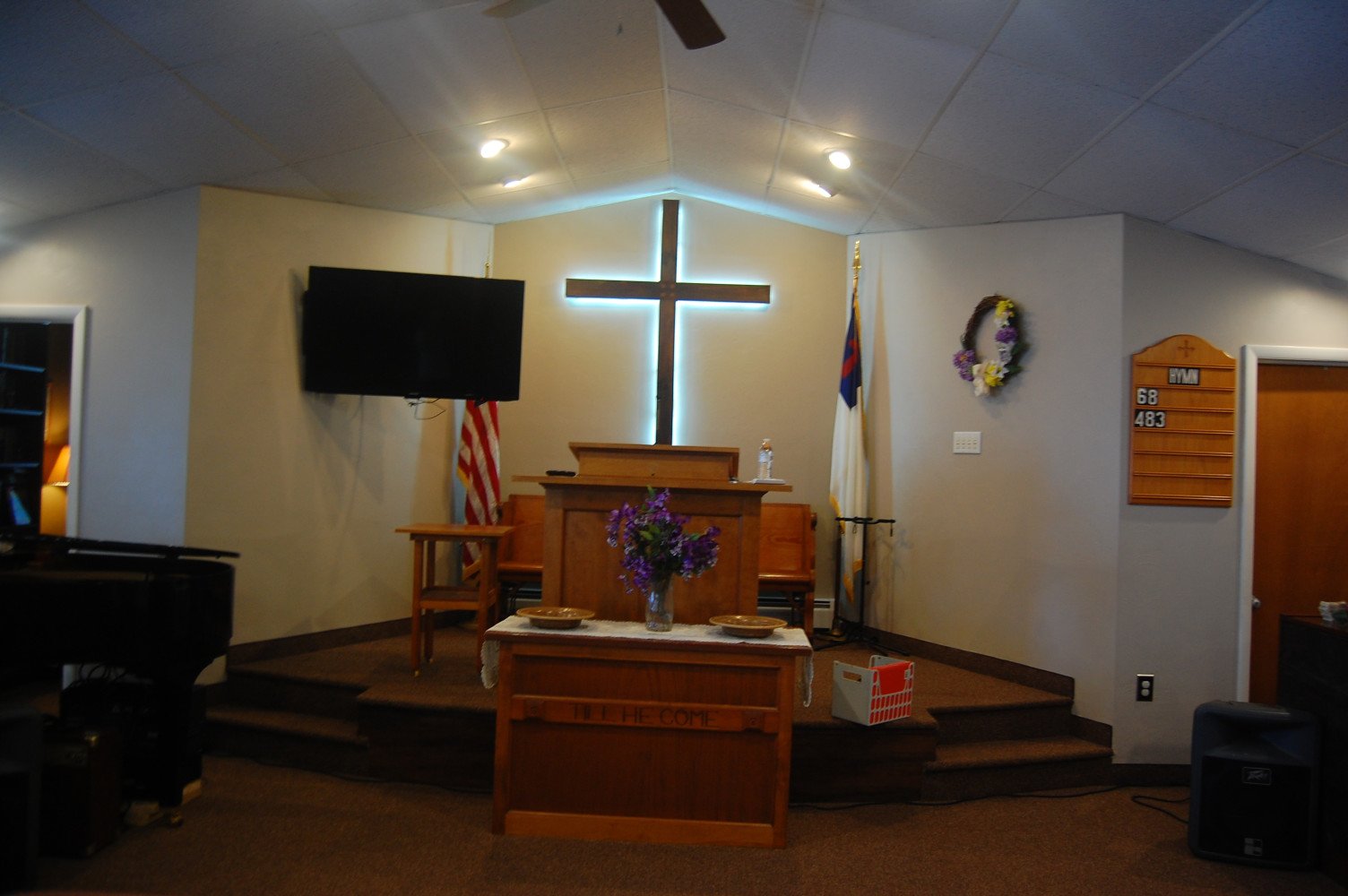 Front of the sanctuary.