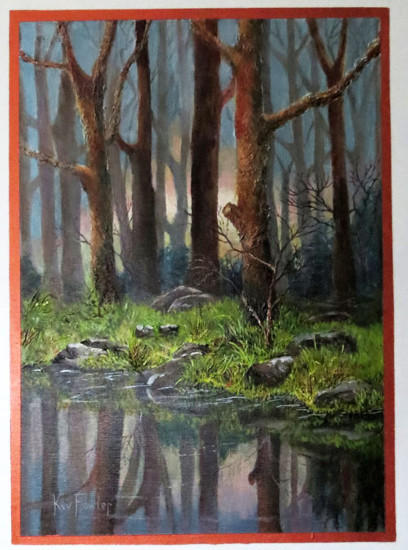 Woodland Reflections - Acrylic on Board 60x40cm SOLD