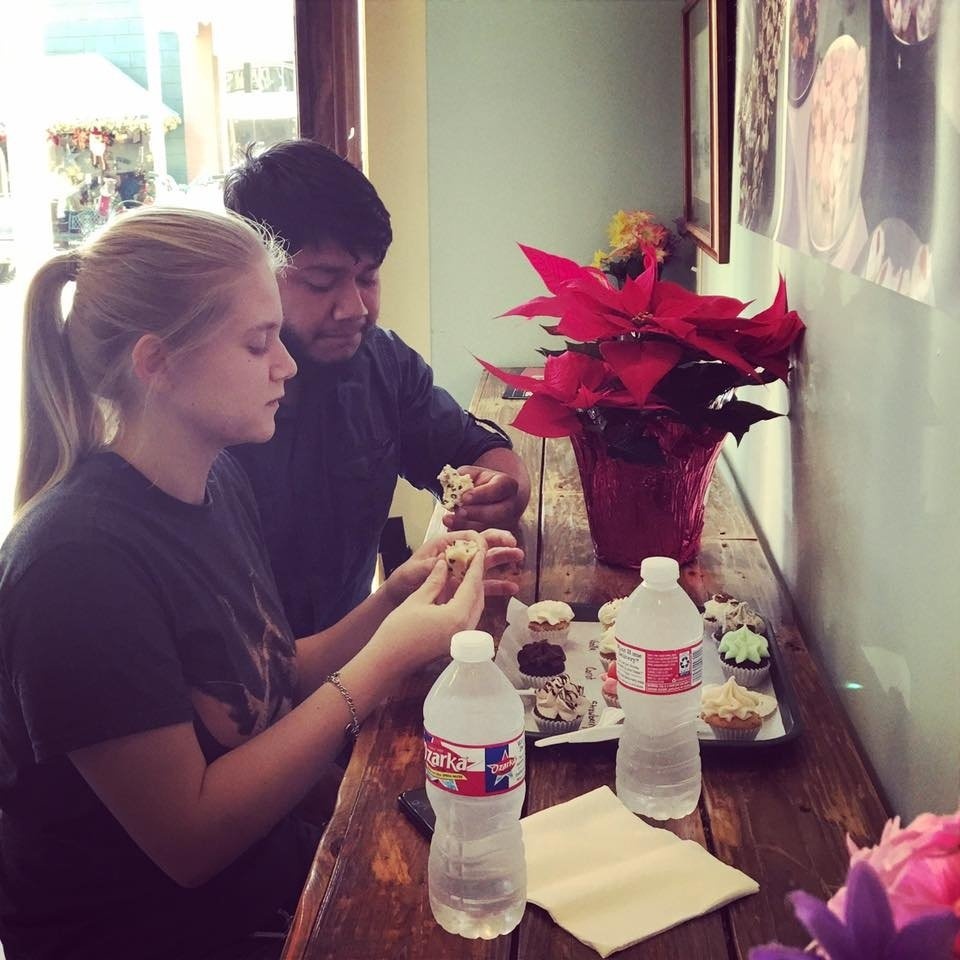 Couple Eating Cupcakes