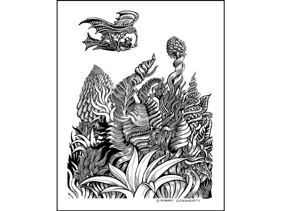 Gliding Over Alien Flora