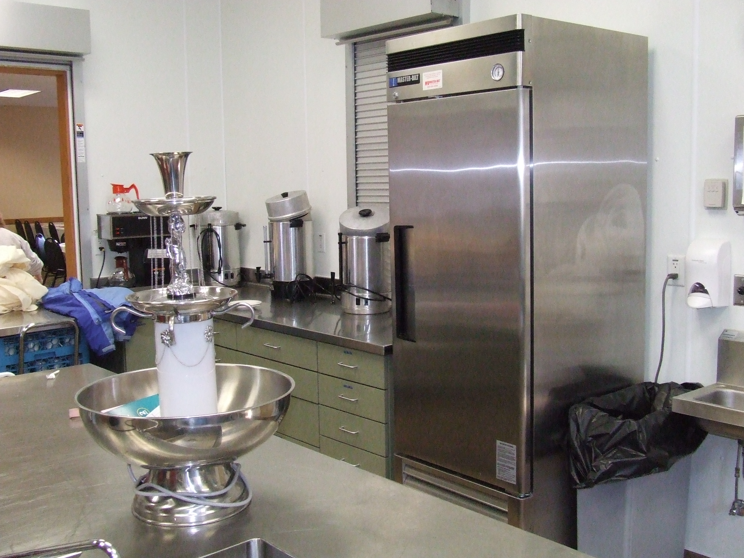 Kitchen - freezer and coffee perculators