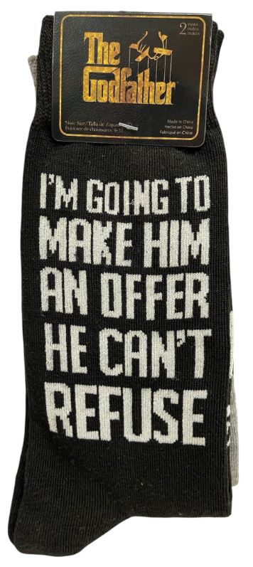 43VG004MCCZA-BLK
2PK THE GODFATHER SOCKS 6-12
UPC  193159169411
60 CS PACK
