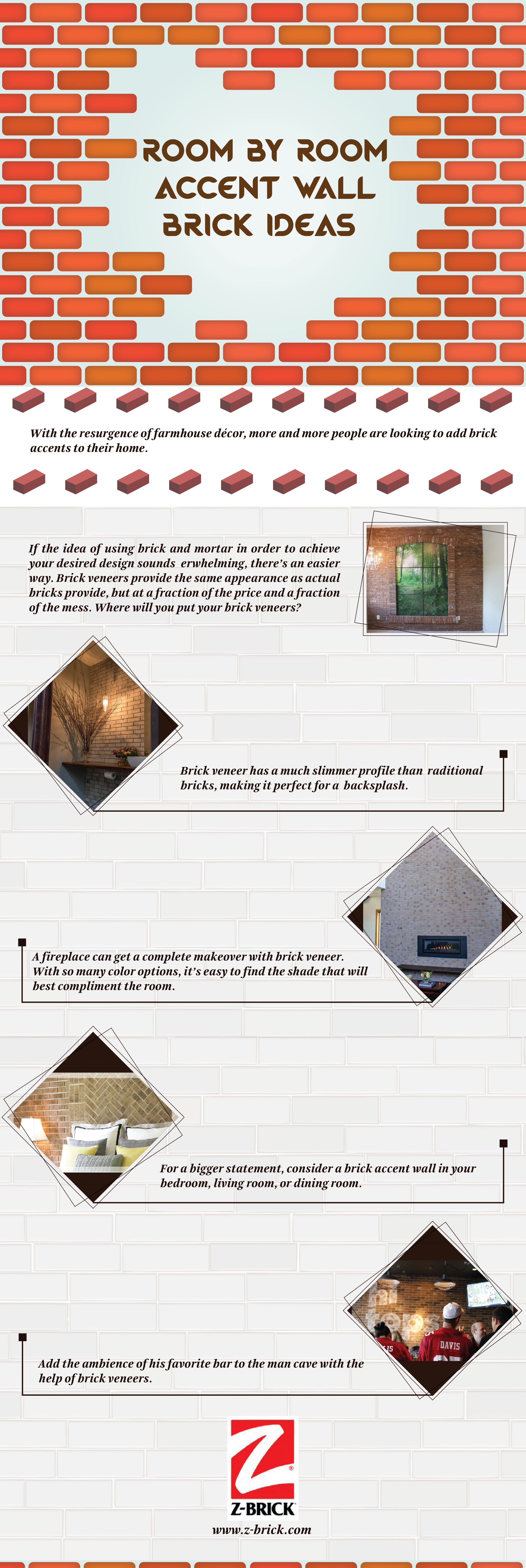 Room By Room Accent Wall Brick Ideas