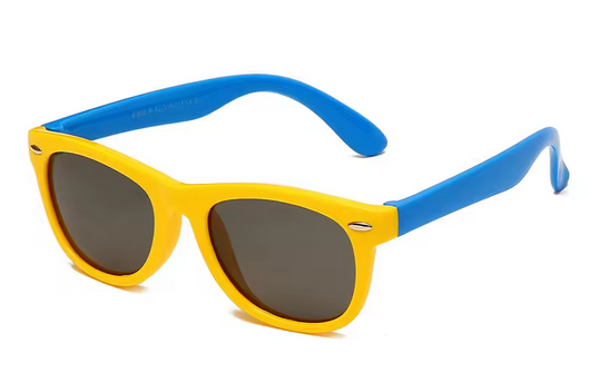 Klassische farbige Kinder-Sonnenbrille aus Silikon mit UV400-Filter für Mädchen und Jungen
