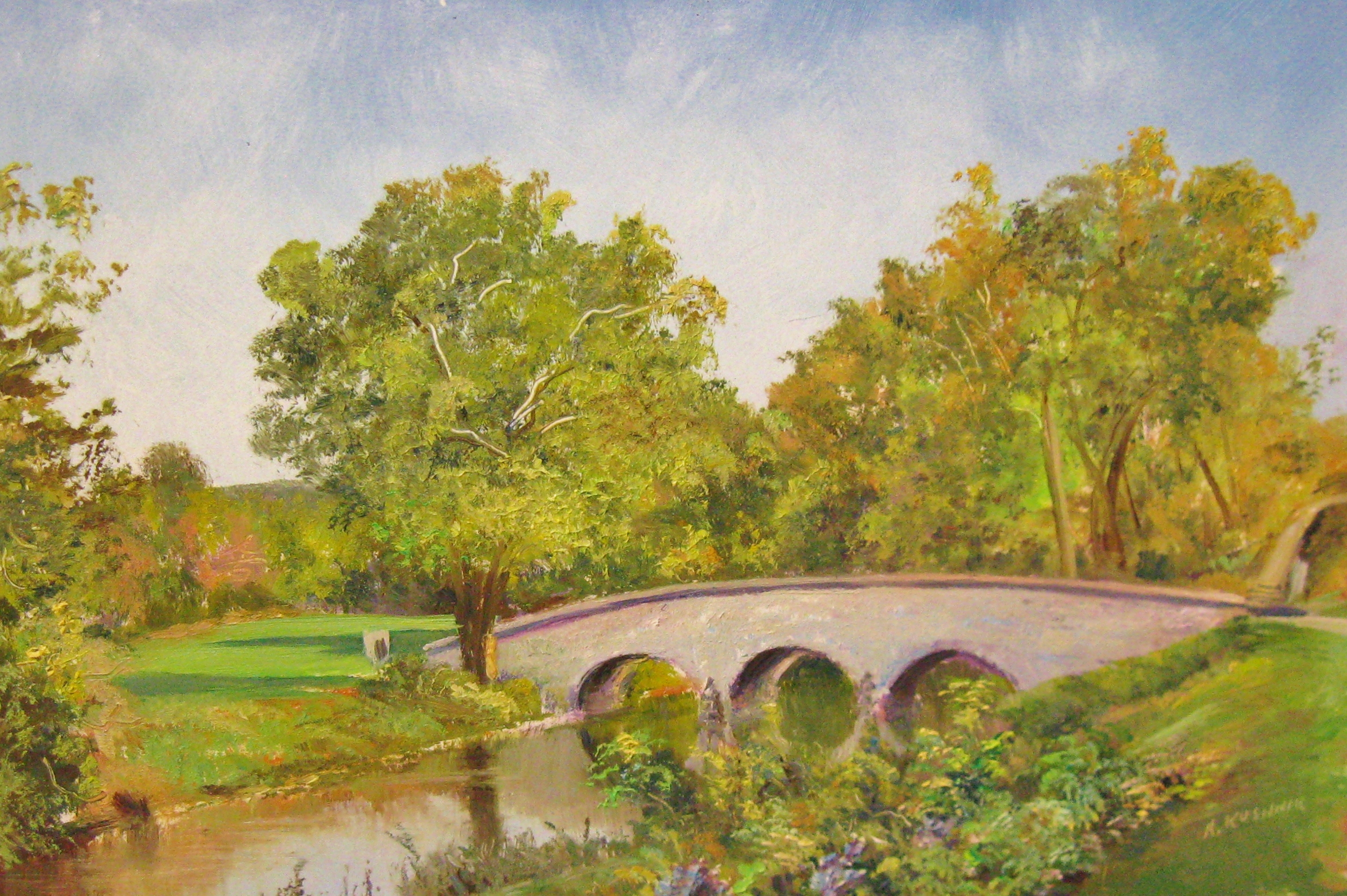 Antietam, Burnside Bridge, 8" x 12" Oil on Panel