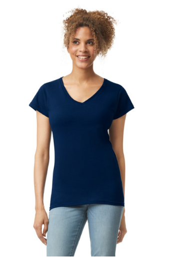 CAMISETA CON ESCOTE EN V DE MUJER