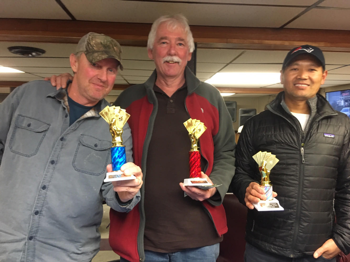 2018 Tournament of Champions
1st; Pat Clarke, 2nd; Ray Clement, 3rd; Pasang Sherpa