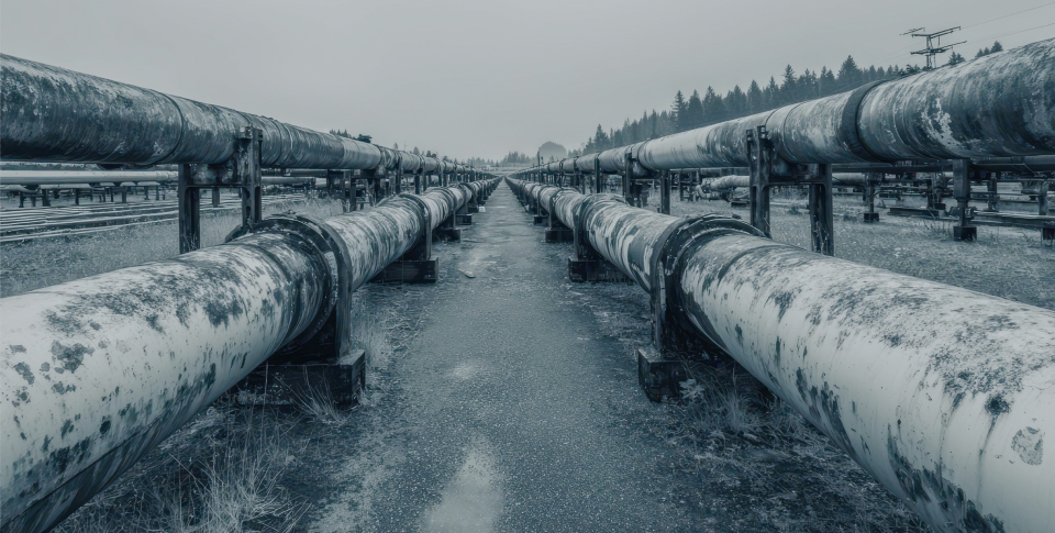 Black and white pipelines
