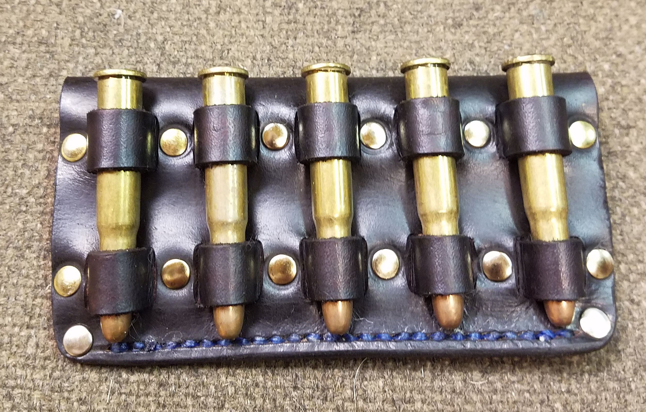 30-30 ammo holder, hand tooled and stitched,   $40.00