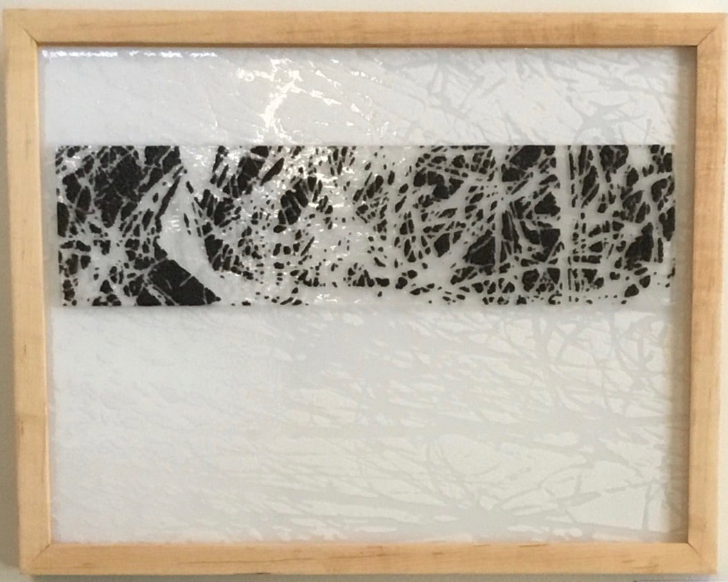 Grass
Enamel on Fused Glass
13.5” x 17” 
$220.
