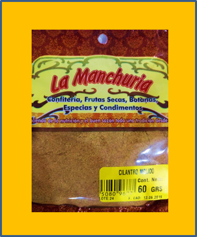 CILANTRO MOLIDO
60 GRS