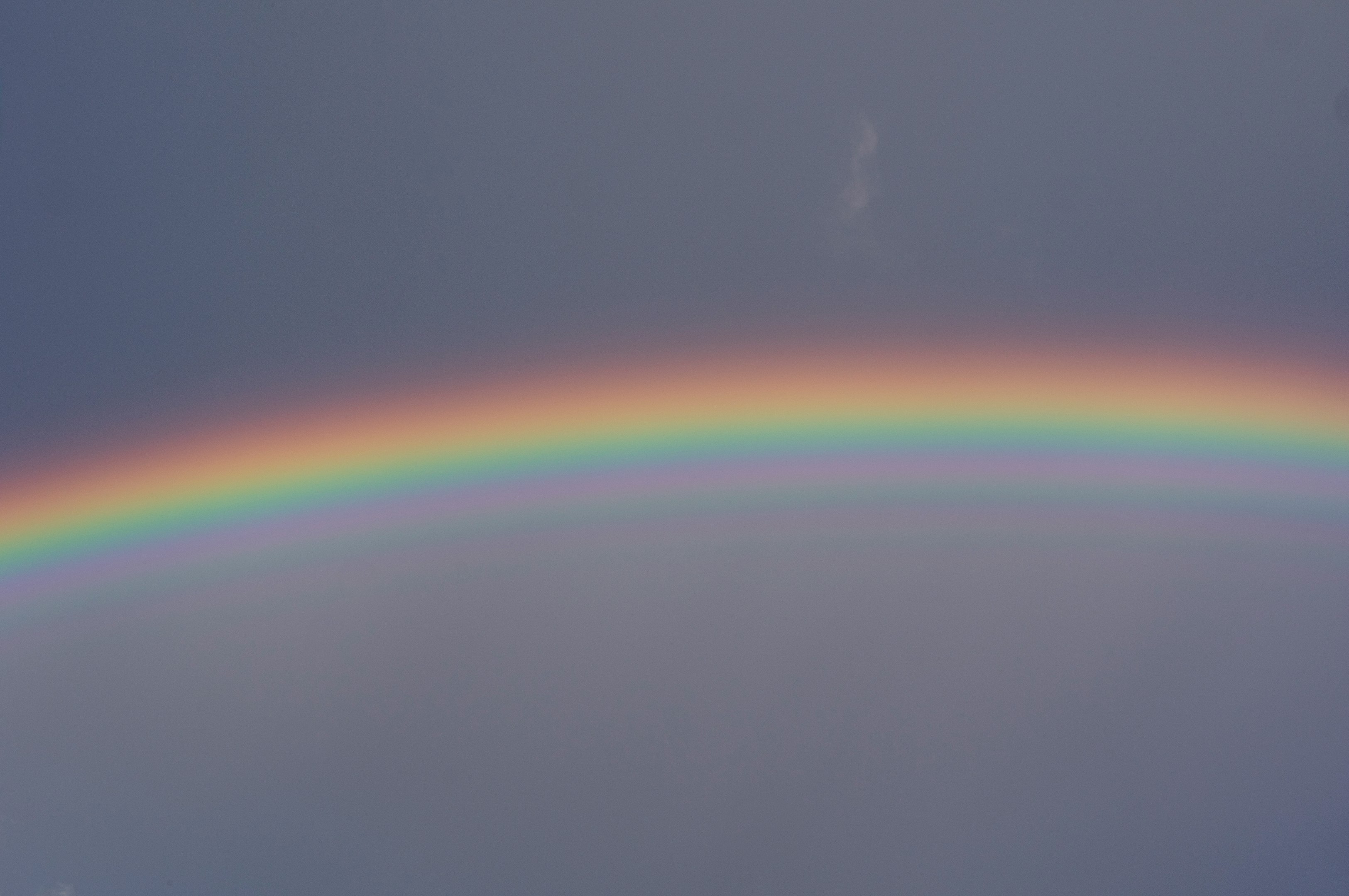a rainbow appears to be in the sky