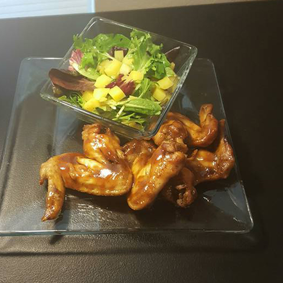 Chicken Wings And Salad
