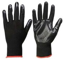 GUANTE NYLON GRIS PALMA NITRILO DERMA CARE  EJ51-810