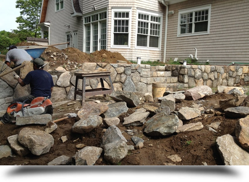 Landscapers Doing Landscaping