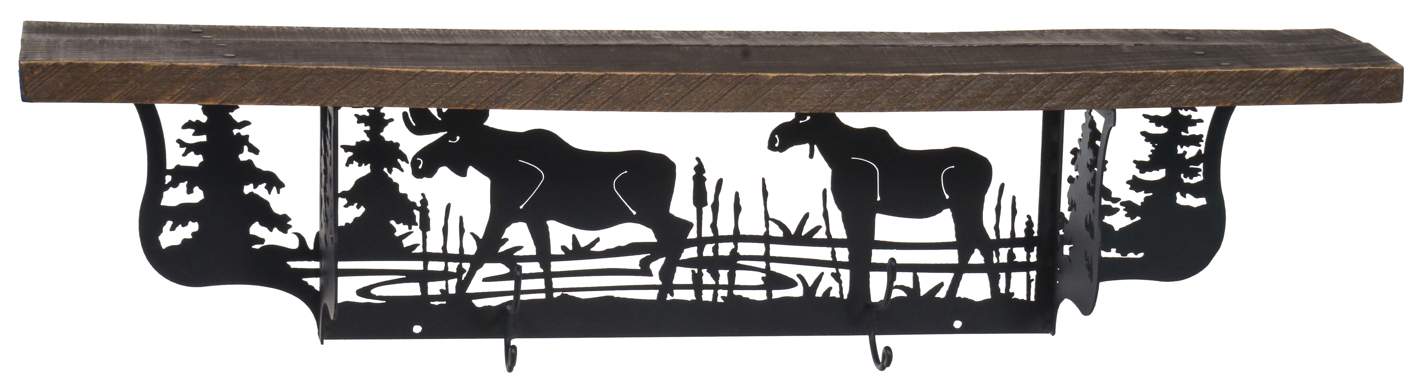 Rustic Shelf w/Moose-#66