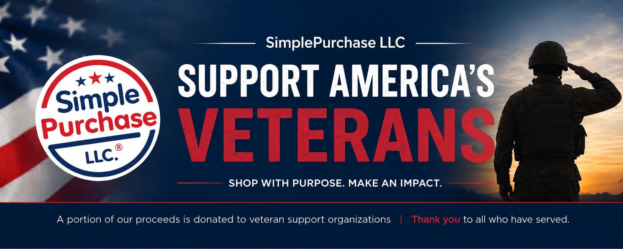 Simple Purchase LLC is on a mission to support American Veteran
