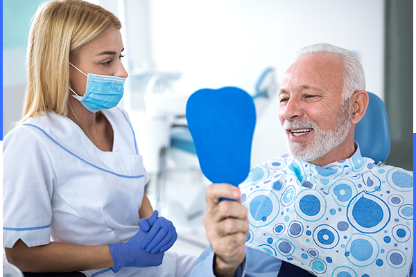 Satisfied patient after successful treatment