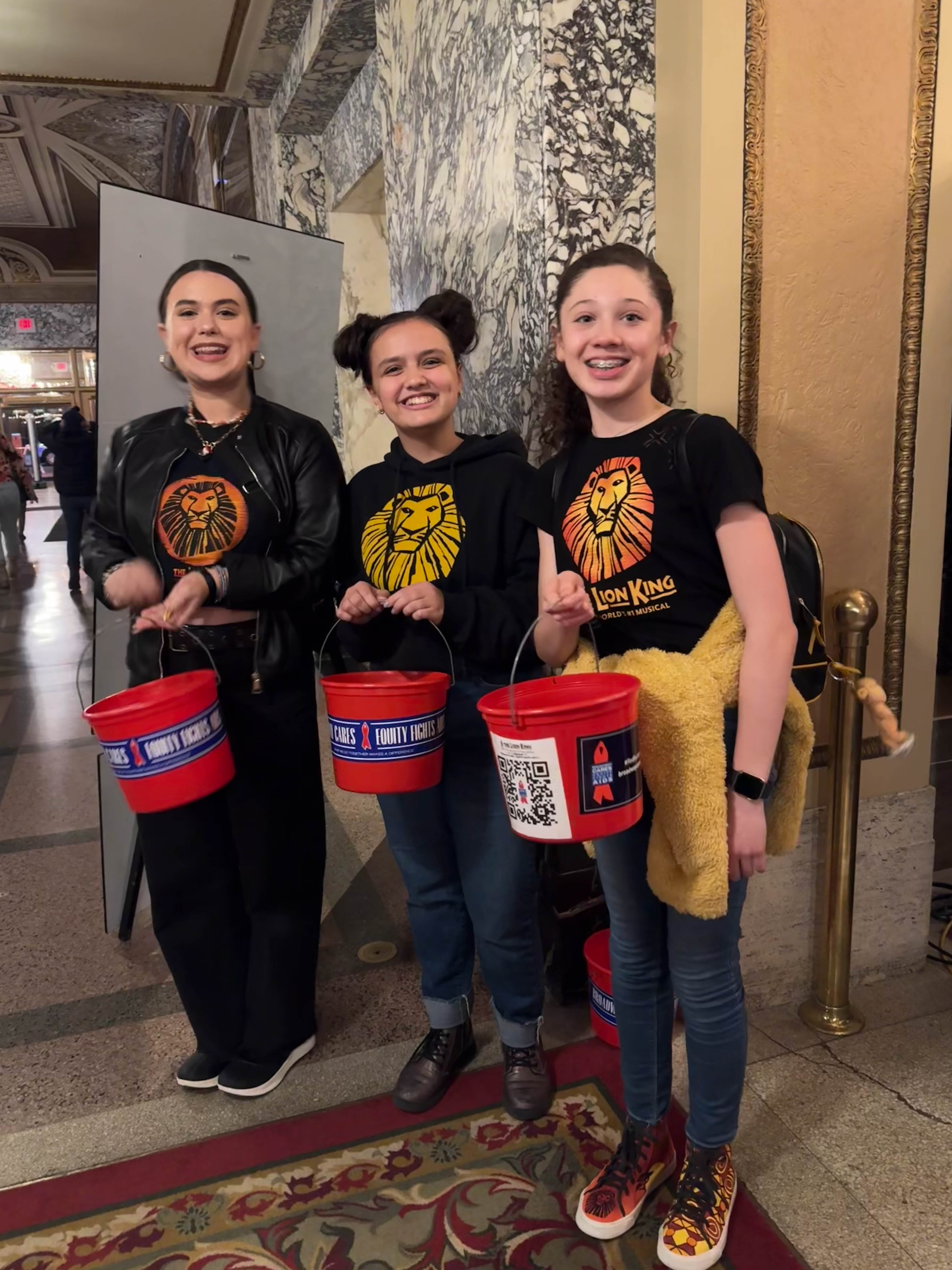 We helped collect for Broadway Cares Equity Fights Aids