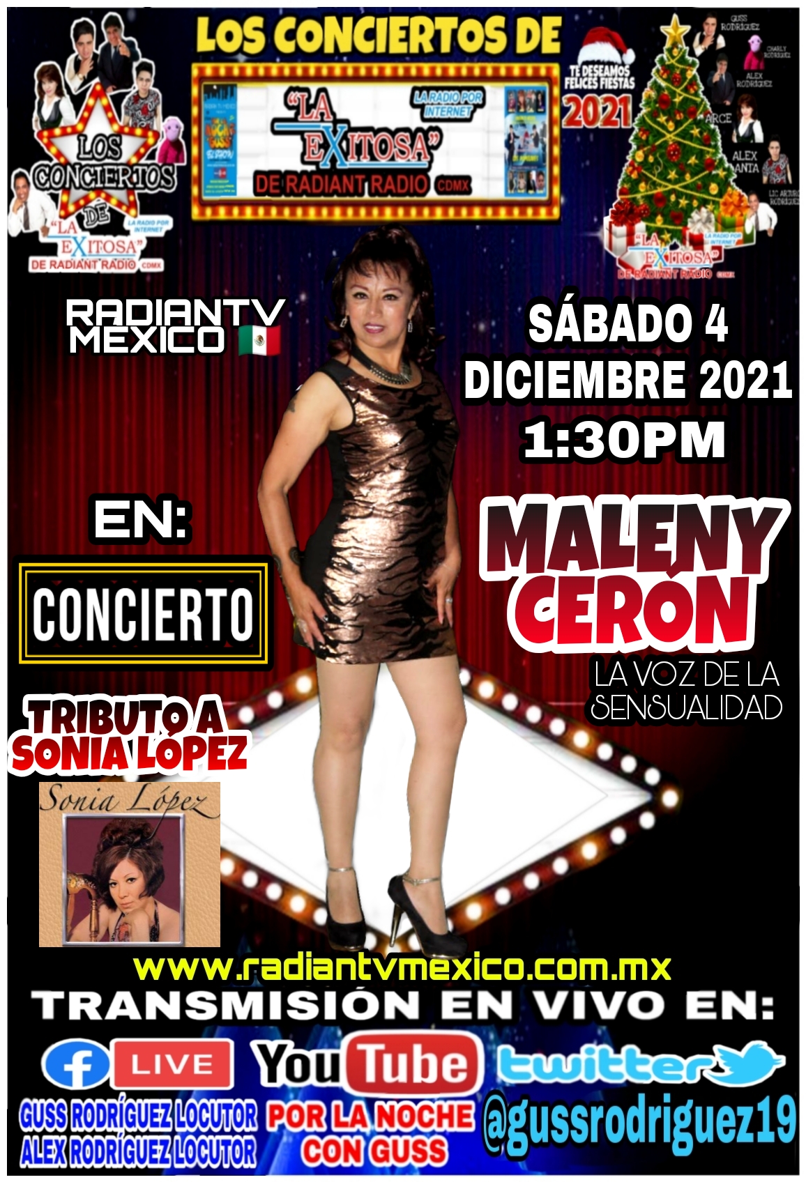 maleny ceron la voz de la sensualidad sabado 14 agosto 2021 4pm tributo a maria conchita alonso 