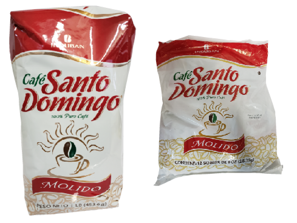 Café molida Santo Domingo 20/1 Lb y 12/1
Códigos: 11040 y 561