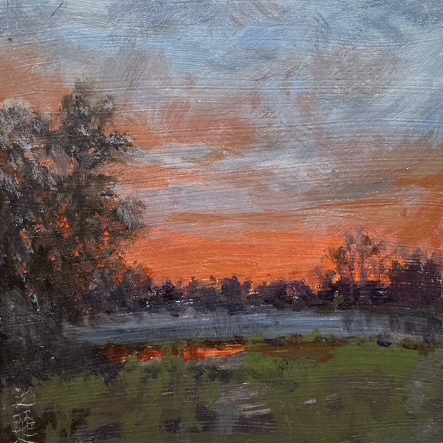 Huang, Alluring Twilight, 6" x 8" Oil