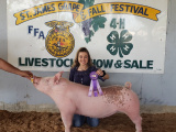 Lena Stricklen 
2019 St. James Missouri
Grape & Fall Festival
Grand Champion Overall
Champion Carcass
Champion on Foot