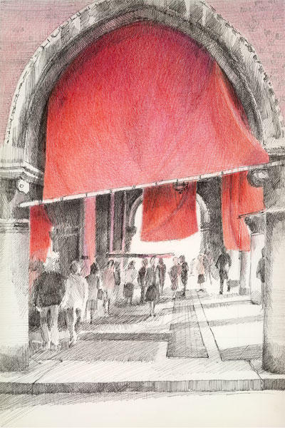 The Pescheria (Coloured Pencil 30cm x 20cm) juried in to the Annual Exhibition of the Society of Graphic Fine Art 2007.  AVAILABLE AS A PRINT