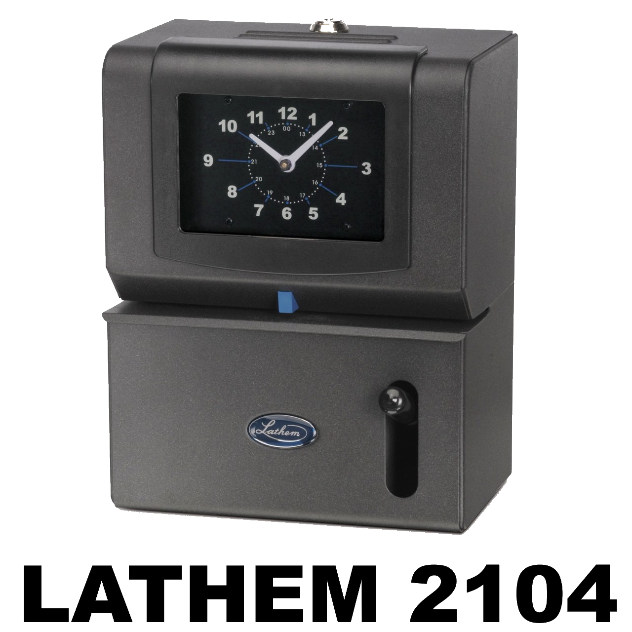 Reloj checador para registro y salida de personal.
Carátula análoga
Cubierta fierro.
Impresión manual mediante palanca.
Impresión horizontal, en parte derecha de la tarjeta.
Indicando: mes, hora y minutos.
Uso Rudo.