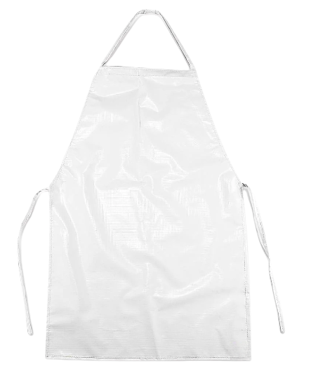 MANDIL DE PVC BLANCO