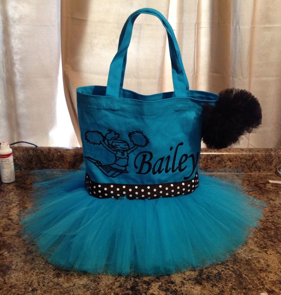 Cheerleader Tutu Bag Turquoise & Black