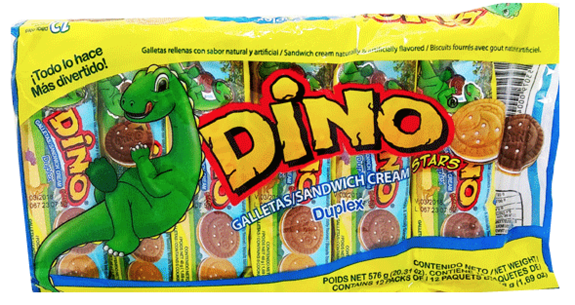 Galletas Dino (Chocolate, Fresa, Duplex, Vainilla)
Código: 10229, 10230, 1048, 1638