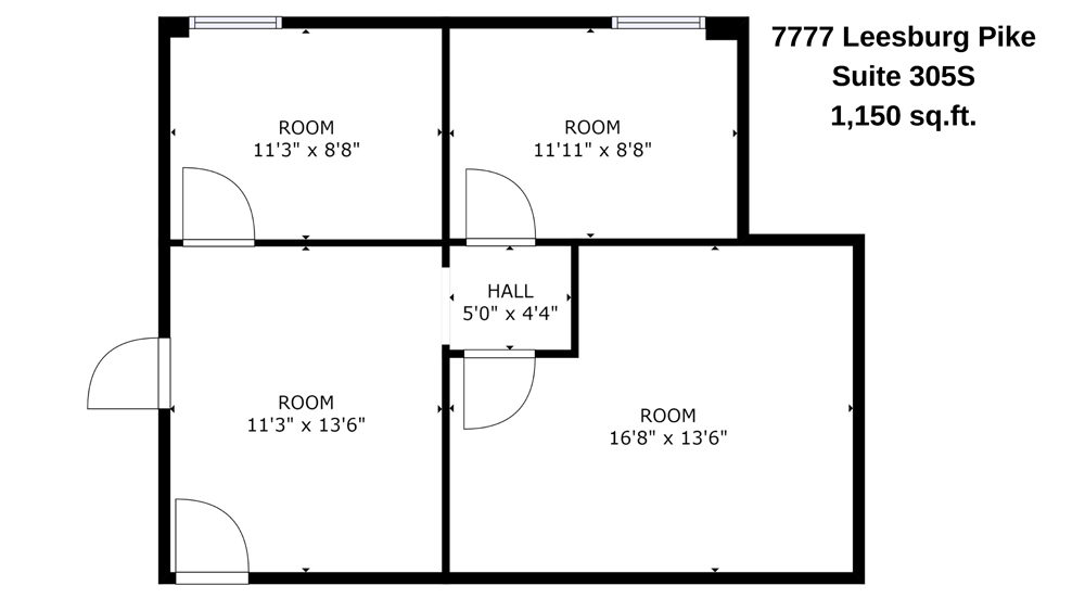 Suite 305S 1,150 sq.ft.