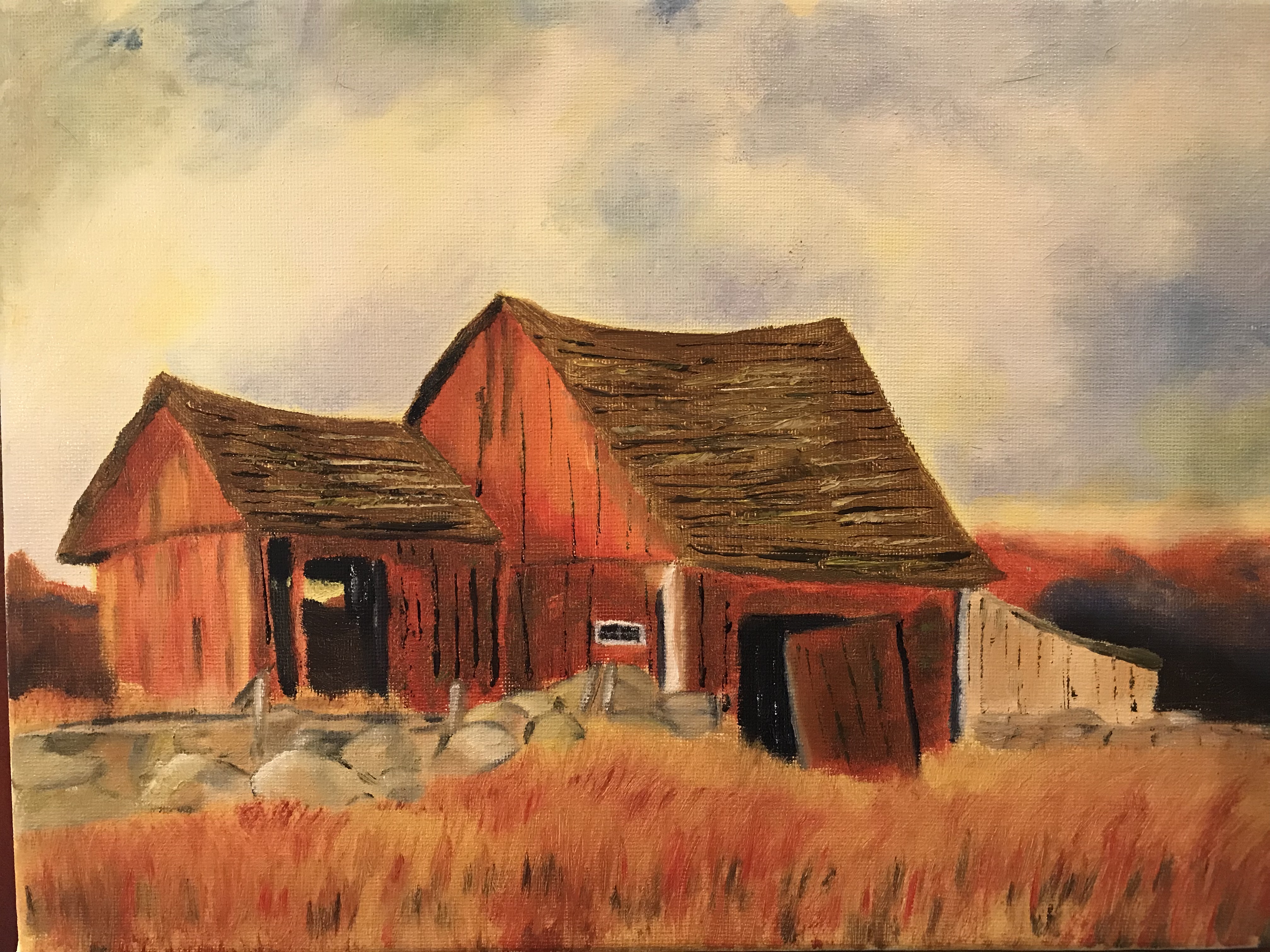 Prairie Barn based on The Red Barn by Eric Sloane
