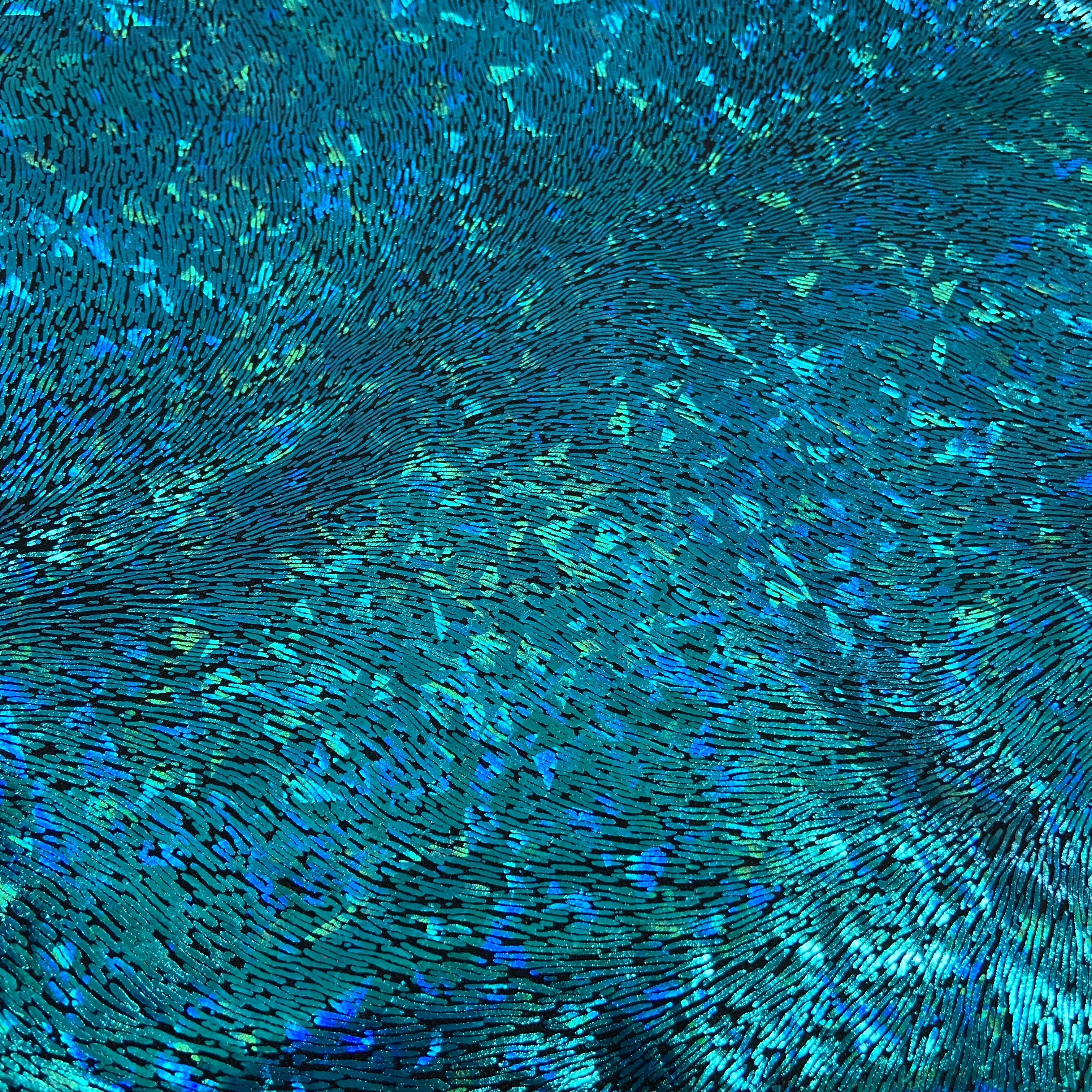 Aqua metallic print