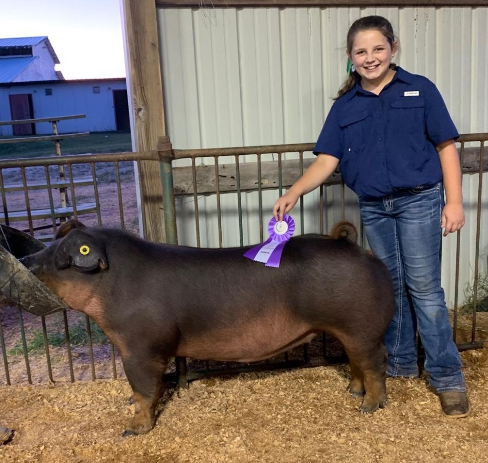 Ann Thomas Lowery
2019 Decatur County Fair
Champion Duroc Gilt
Supreme Champion Gilt Overall