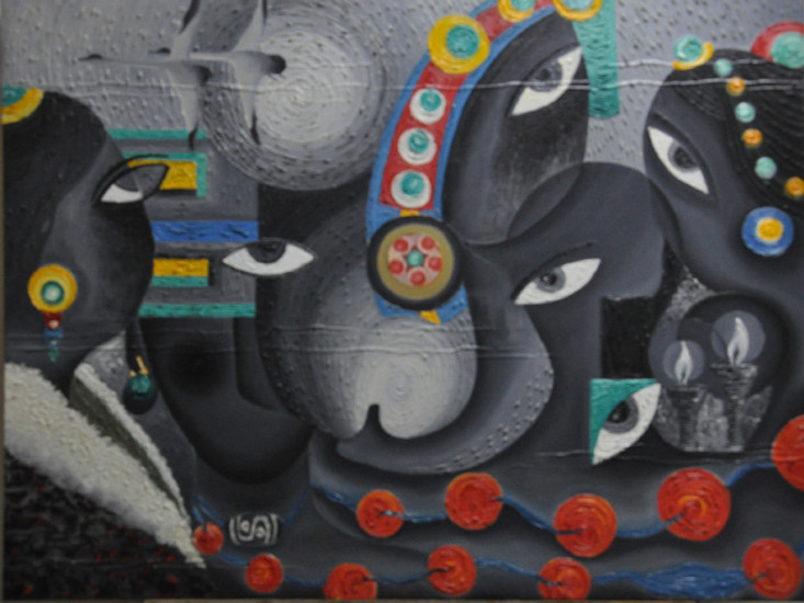 The Great Waiting - Oil on canvas 30X40 inches