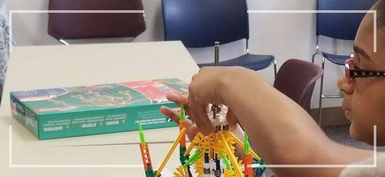 A student learning to build