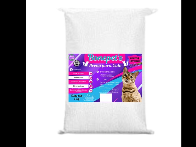 AROMA60 BULTO DE ARENA 
DE AROMA PARA GATO LAVANDA
 50 KG
