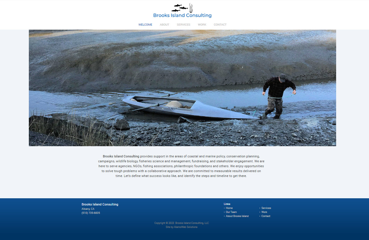 Brooks Island Consulting website. Albany, CA.