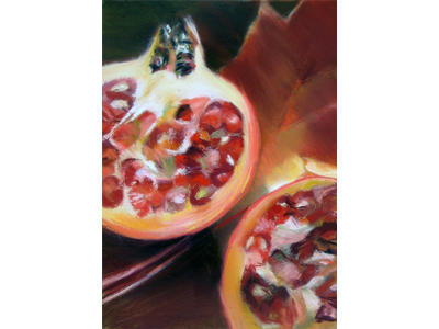 Clemente Pomegranates (Pastel)