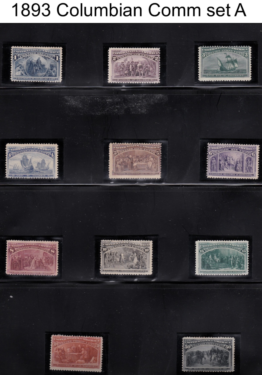 1893 Columbian Comm Set A