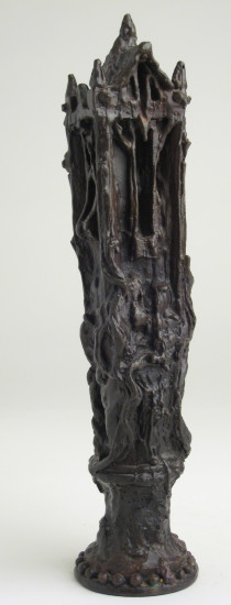 Black Castle (chess piece)
Bronze
Artist: Bill Girard, Royal Oak, MI
Formerly collection of Allen Abramson
Photo courtesy of Ken Weikal, Farmington Hills, MI. 