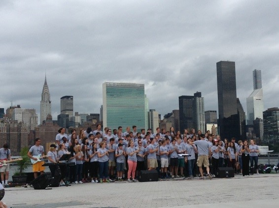 United Nations in Background