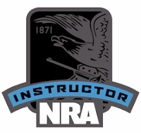A badge that says “Instructor: NRA”