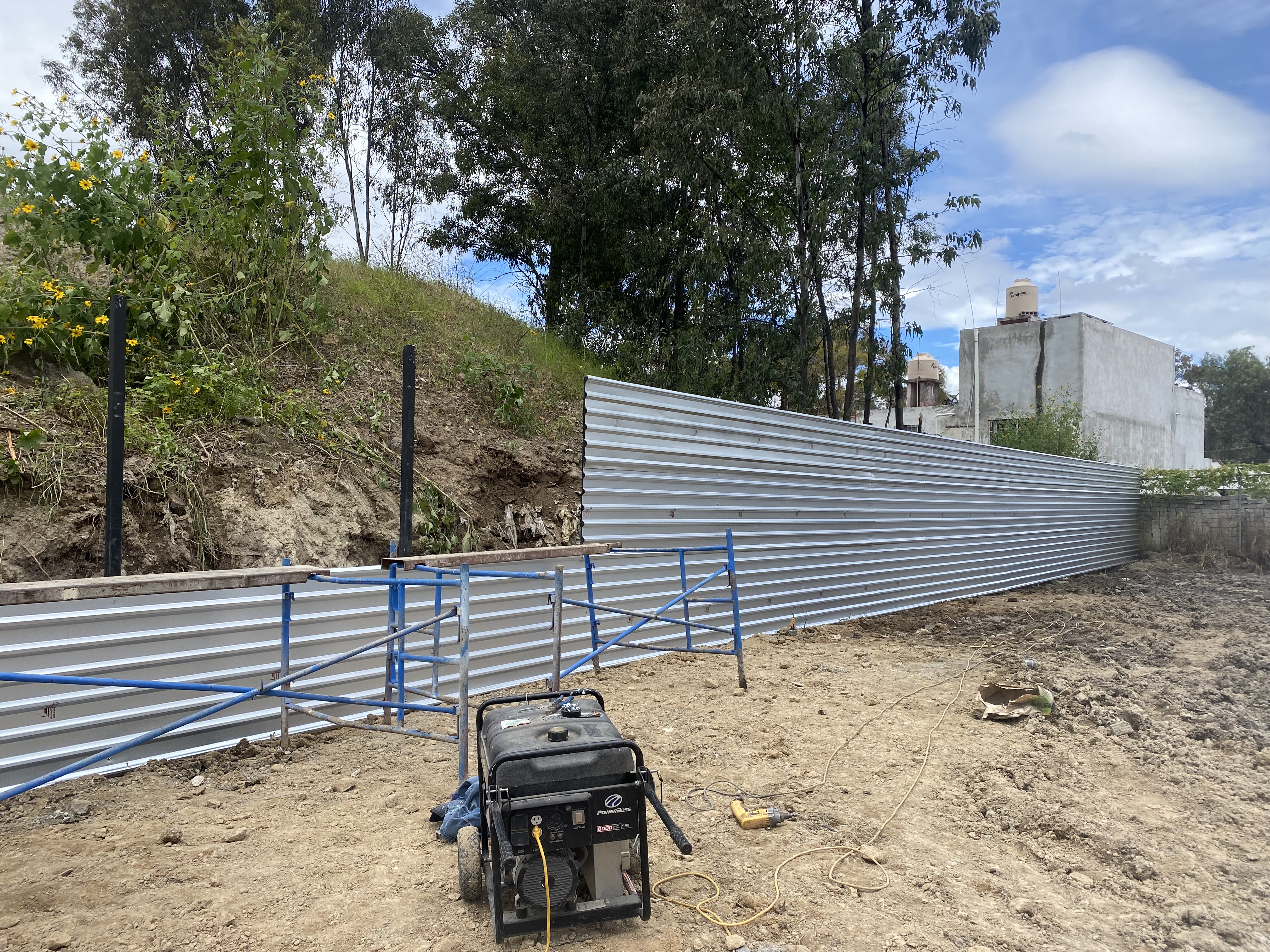 Modern building with an outside pool