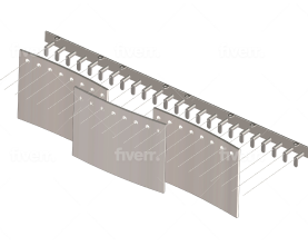 16" Strip Curtain 50% Overlap