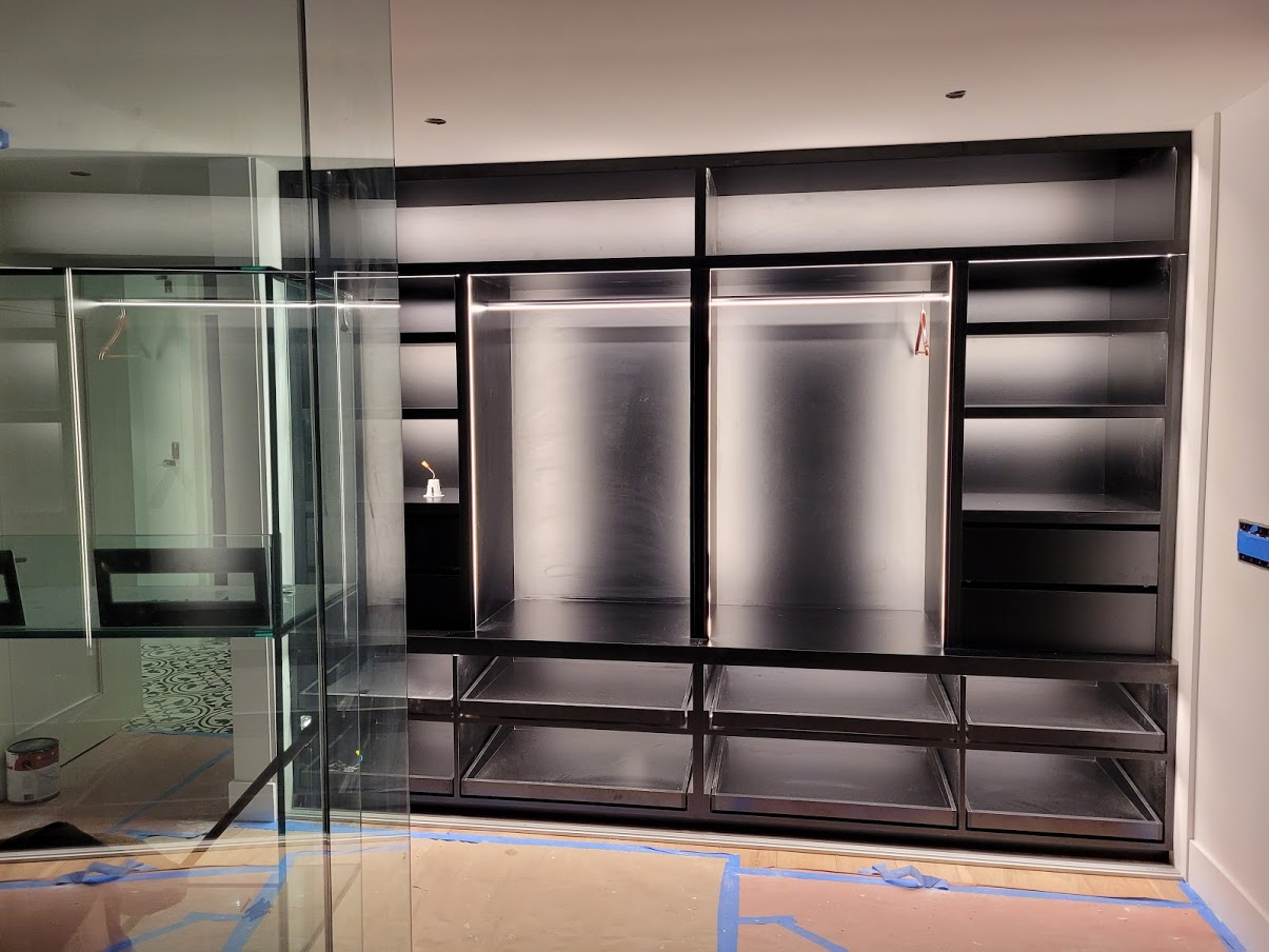 Project - Hollywood Hills Black Melamine Closet and LED Lighting