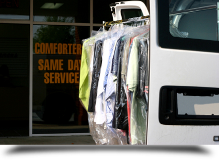 Dry cleaned clothes delivery service|||| Dry cleaned clothes delivery service||||